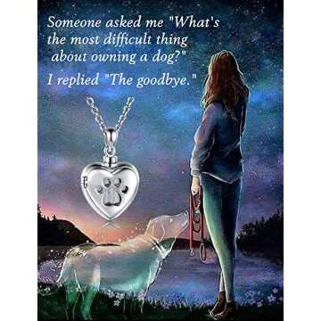 Cremation Jewelry for Pet Ash - MANBU Silver Necklace