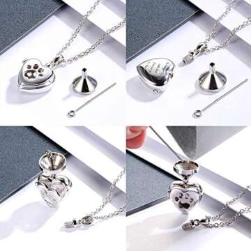 Cremation Jewelry for Pet Ash - MANBU Silver Necklace