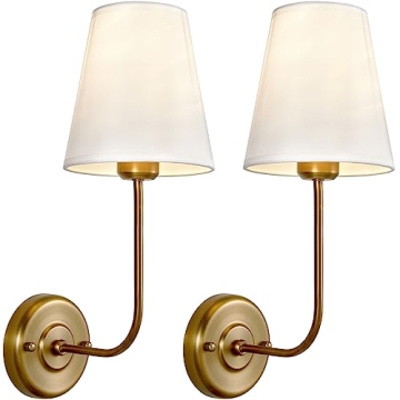 Upgrade Your Home with TERLEENART Fabric Wall Sconces, Set of 2 Elegant Lighting Solutions for Any R...