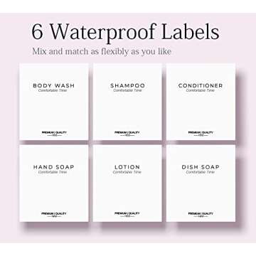 Shampoo and Conditioner Bottles, Apothecary Dispenser Bamboo Pump, Refillable Shampoo Bottles for Shampoo Lotion Oil Shower Soap Hand Soap and Dish Soap, Plastic Black Set (Black)