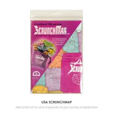 Waypoint Geographic USA ScrunchMap, Portable, Easy-to-Store USA Map, Water and Tear-Resistant Map, E...