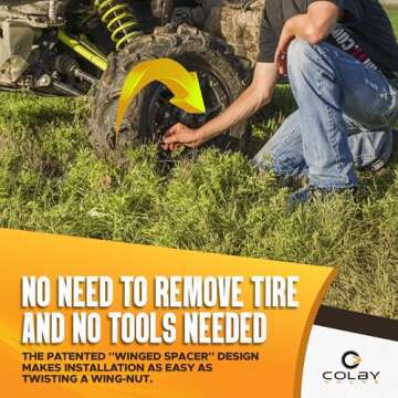 Colby Valve Quick Emergency Valve Stem Replacement Kit for Tubeless Tires | No Tools Required for Install | No Need to Remove Tire | Tire Valve Stem Kit Made in USA from quality 360 brass components