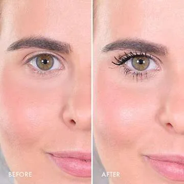 Wander Beauty Mile High Club Length + Define Black Mascara - Smudge-Proof, Lash Lengthening Mascara for a Full, Fanned Out Effect - Castor Oil + Peach Leaf Conditions & Strengthens - 0.31 fl oz