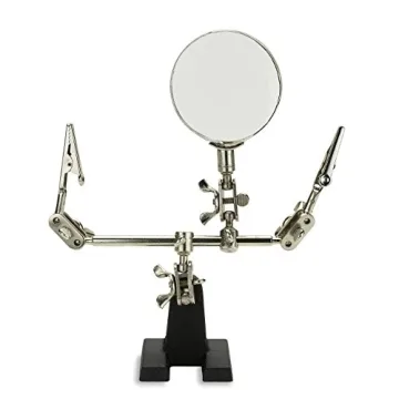 NEIKO 01902 Adjustable Helping Hand with Magnifying Glass, Ideal for Soldering, Crafting & Jewelry M...