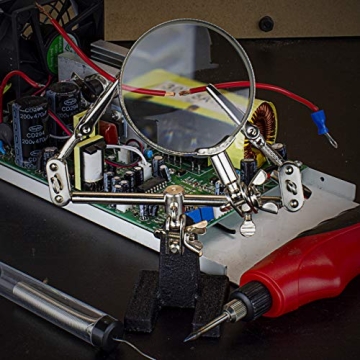 NEIKO 01902 Adjustable Helping Hand with Magnifying Glass