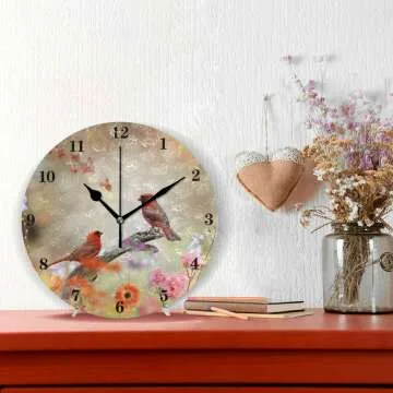 Susiyo Silent Round Wall Clock for Home & Office