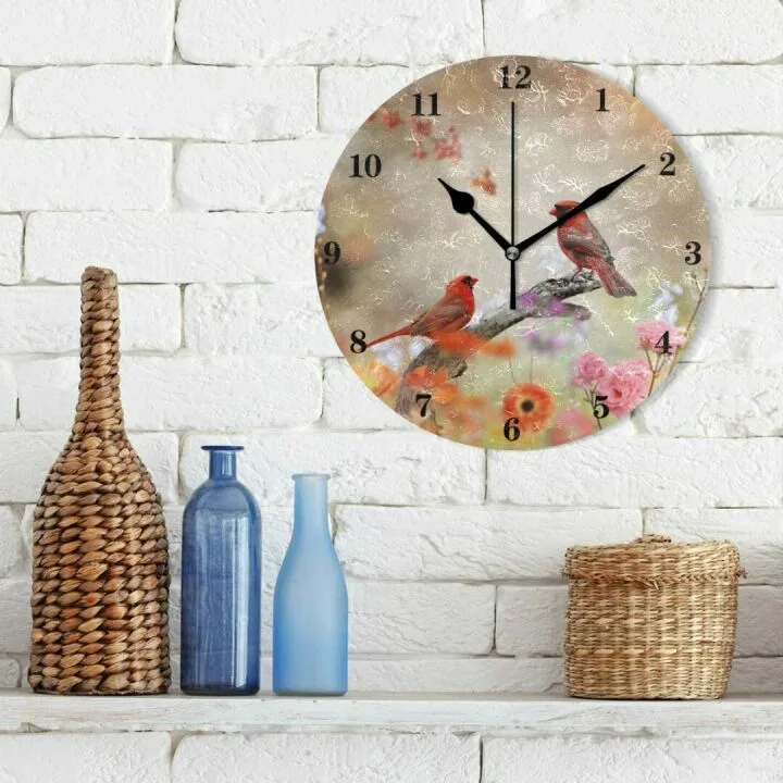 Susiyo Silent Round Wall Clock for Home & Office
