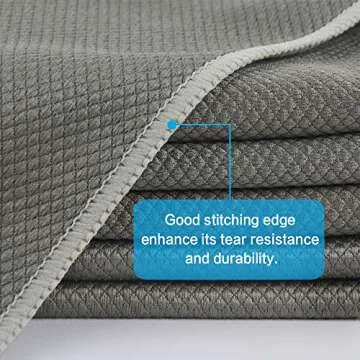 SINLAND Microfiber Glass Cleaning Cloth, Lintless Cleaning Cloth for Cleaning Window, Car Windows, M...