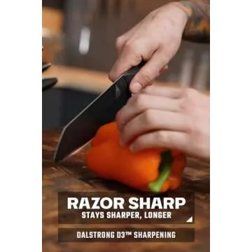 Dalstrong Santoku Knife - 7 inch - Shadow Black Series - Razor Sharp Kitchen Knife - Black Titanium ...