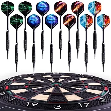 WIN.MAX Electronic Dart Board with LCD Display & 12 Darts
