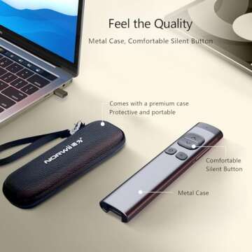 NORWII N97s Presentation Remote with Digital Pointer