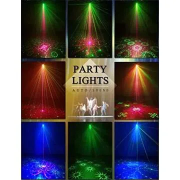 Party Lights Dj Disco Lights, Sound Activated Lights with Remote Control for Dance Party Karaoke Living Room Pub