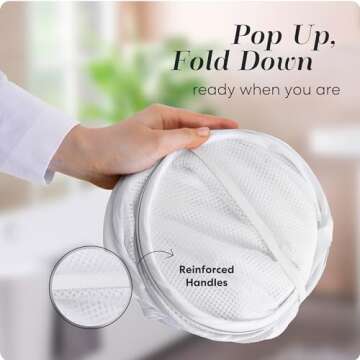 Handy Foldable Laundry Basket - Compact & Durable Mesh