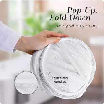 Handy Foldable Laundry Basket - Compact & Durable Mesh