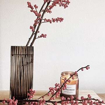 Stylish Muyan 9.8" Ribbed Flower Vase for Modern Decor