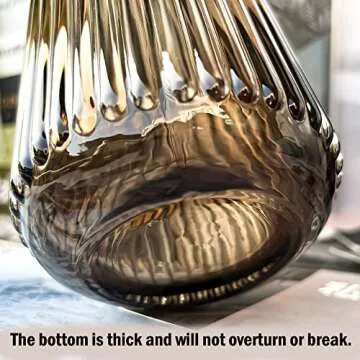 Stylish Muyan 9.8" Ribbed Flower Vase for Modern Decor