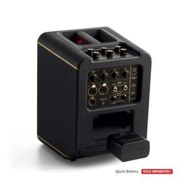 Positive Grid Spark Edge 65W Portable 4-Channel Smart Guitar Amp & PA System with Built-in Looper, AI Features & Smart App for Electric, Acoustic, Bass, Vocals, Keyboards and More