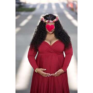 Vivivalue Adjustable Flower Headband Women Floral Crown Hair Wreath Flower Headpiece Halo Boho with Ribbon Wedding Party Festival Photos Maroon