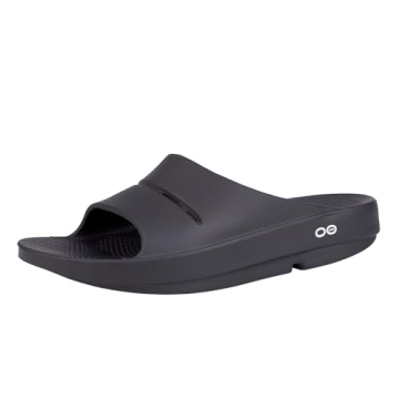 OOFOS OOahh Recovery Slide, Black - Women’s Size 7, Men’s Size 5