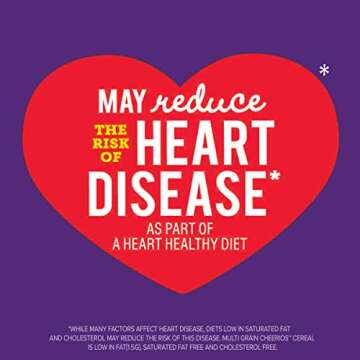 Cheerios Multi Grain Cheerios Heart Healthy Cereal, 18 OZ Family Size Cereal Box (Pack of 4)