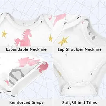 vvfelixl Pink Horse Babies'Short Sleeve Bodysuits,Baby One Piece Clothes for Boy Girl,Infant Outfits for Newborn Baby Toddler 3-6M