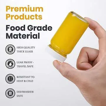 Shop Leakproof 2 oz Glass Shot Bottles - 9 Pack with Labels!