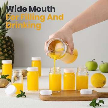 Shop Leakproof 2 oz Glass Shot Bottles - 9 Pack with Labels!