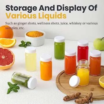 Shop Leakproof 2 oz Glass Shot Bottles - 9 Pack with Labels!