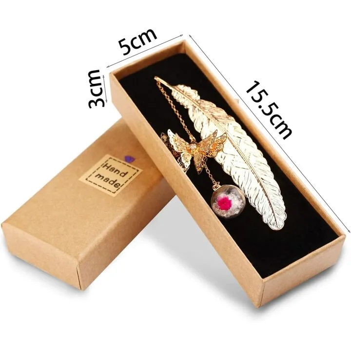 Chic Metal Feather Bookmark for Avid Readers