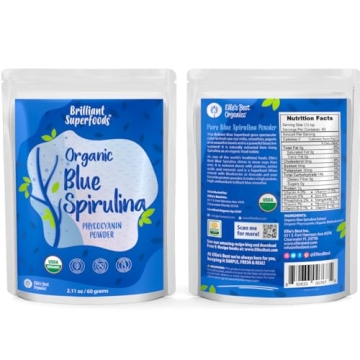 Ellie's Best Organic Blue Spirulina Powder - Vegan Superfood