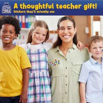 Purple Ladybug Teacher Stickers for Students - 4960 Reward Stickers for Classroom Supplies, Teacher Must-Haves & School Stickers, Small Stickers for Reward Charts