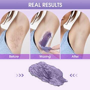 Waxing Kit for Women Men - XUISUOZ Digital Wax Warmer for Hair Removal with 5 Pack Hard Wax Beans and 20 Applicators, Waxing Kit for Legs, Face, Underarm, Bikini, Sensitive Skin