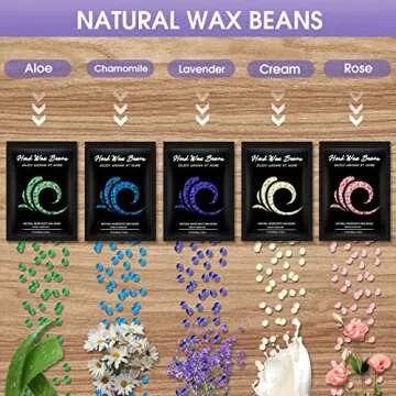 Waxing Kit for Women Men - XUISUOZ Digital Wax Warmer for Hair Removal with 5 Pack Hard Wax Beans and 20 Applicators, Waxing Kit for Legs, Face, Underarm, Bikini, Sensitive Skin