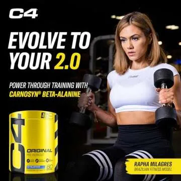 Cellucor C4 Original Pre Workout Powder ICY Blue Razz - Vitamin C for Immune Support - Sugar Free Preworkout Energy for Men & Women - 150mg Caffeine Plus Beta Alanine Plus Creatine - 60 Servings
