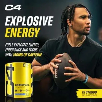 Cellucor C4 Original Pre Workout Powder ICY Blue Razz - Vitamin C for Immune Support - Sugar Free Preworkout Energy for Men & Women - 150mg Caffeine Plus Beta Alanine Plus Creatine - 60 Servings