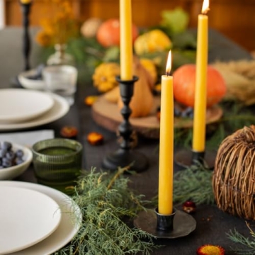 Bluecorn Pure Beeswax Taper Candles - Natural & Dripless