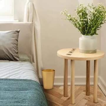 HOLDN’ STORAGE Small Trash Can –Open Top Garbage Cans for Kitchen, Office, Dorm, Bathroom, etc. –Waste Can for Compact/Tight Spaces – The Perfect Bathroom Trash Can –10.5” x 7.5” Trash Bin-Soft Brass