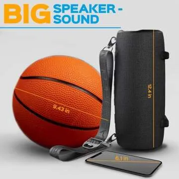 Ultra Loud Wireless Speaker, 60W Stereo Sound With Deep Bass, 20H Playtime, Powerbank, IPX6 Waterproof, Dual Pairing, Loudest Portable Bluetooth Speaker For Home, Outdoor Party, Beach, Work, Travel