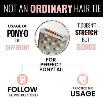 PONY-O for Fine, Medium or Slightly Thick Hair - Original No Damage Volumizing Ponytail Hair Ties - Patented Bendable Design - Stylish Hair Accessories for Women - 2 Pack Brown - Medium