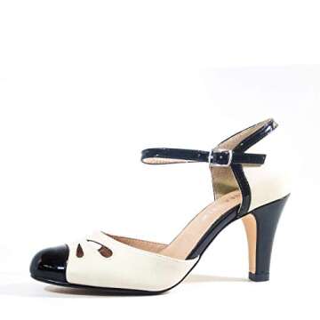 Chelsea Crew Getty Vintage Inspired Heels Black/Bone 7