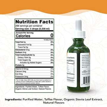 SweetLeaf Stevia Liquid Sweet Drops - English Toffee Flavored Drops, Stevia Liquid Sweetener, Zero-C...