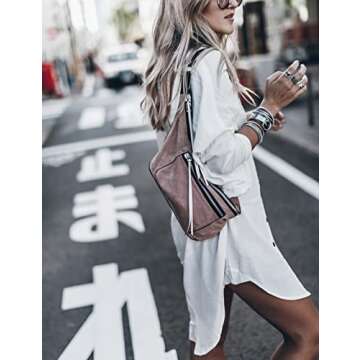 Women’s Silky Button Down Midi Dress - Versatile Beach Coverup for Summer