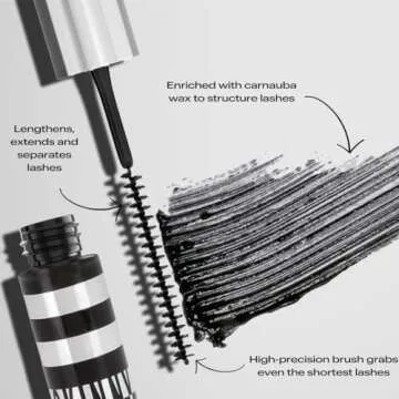 Annabelle Skinny Mascara, Black, Award-Winning Mascara, New Eco-Friendly Packaging, Ultimate Length & Definition, Microscopic & Ultra-Precise Brush, Hypoallergenic, 0.13 fl oz