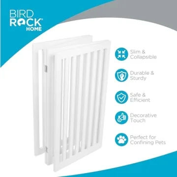 Freestanding Wooden Pet Barrier - Stylish and Durable