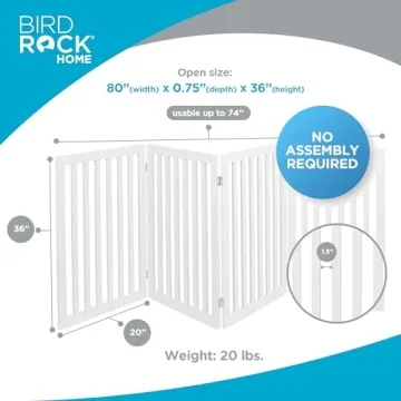 Freestanding Wooden Pet Barrier - Stylish and Durable