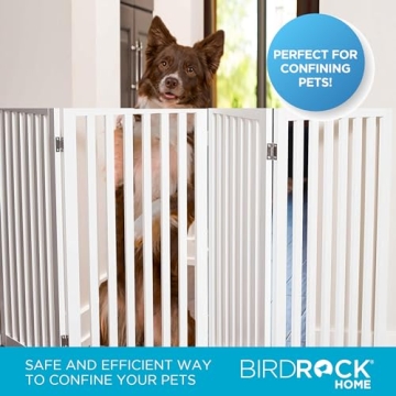 Freestanding Wooden Pet Barrier - Stylish and Durable