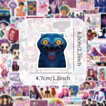 Demon Movie Hunters Stickers - 74PCS K-Pop Anime Style Vinyl Set for Customization