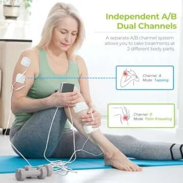 AUVON TENS Unit with 20 Modes & Electrode Pads - Pain Relief