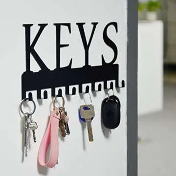 HappyHapi Metal Key Holder - Stylish and Sturdy Organization Solution