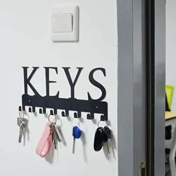 HappyHapi Metal Key Holder - Stylish and Sturdy Organization Solution